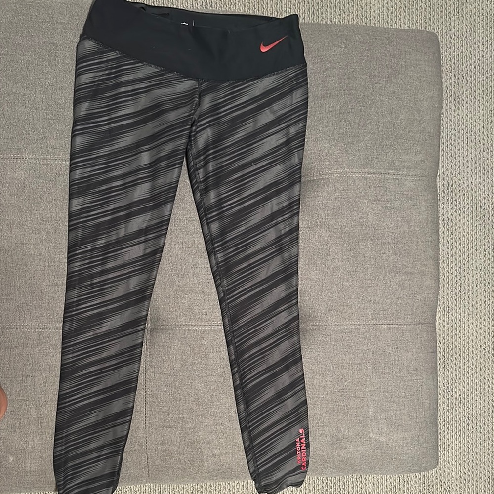Nike Black Leggings with NFL Cardinals team logo Sz M